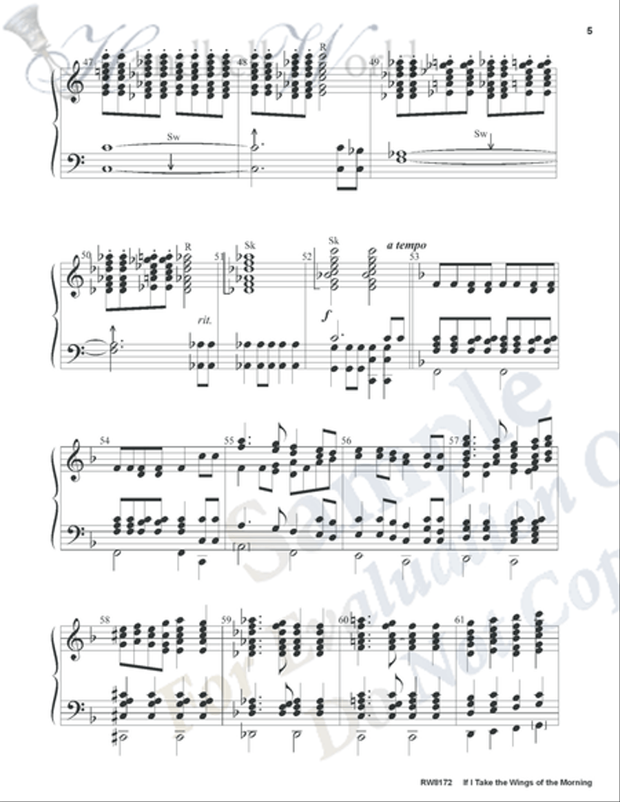 If I Take the Wings of the Morning 5-Octaves scores gallery preview page 4