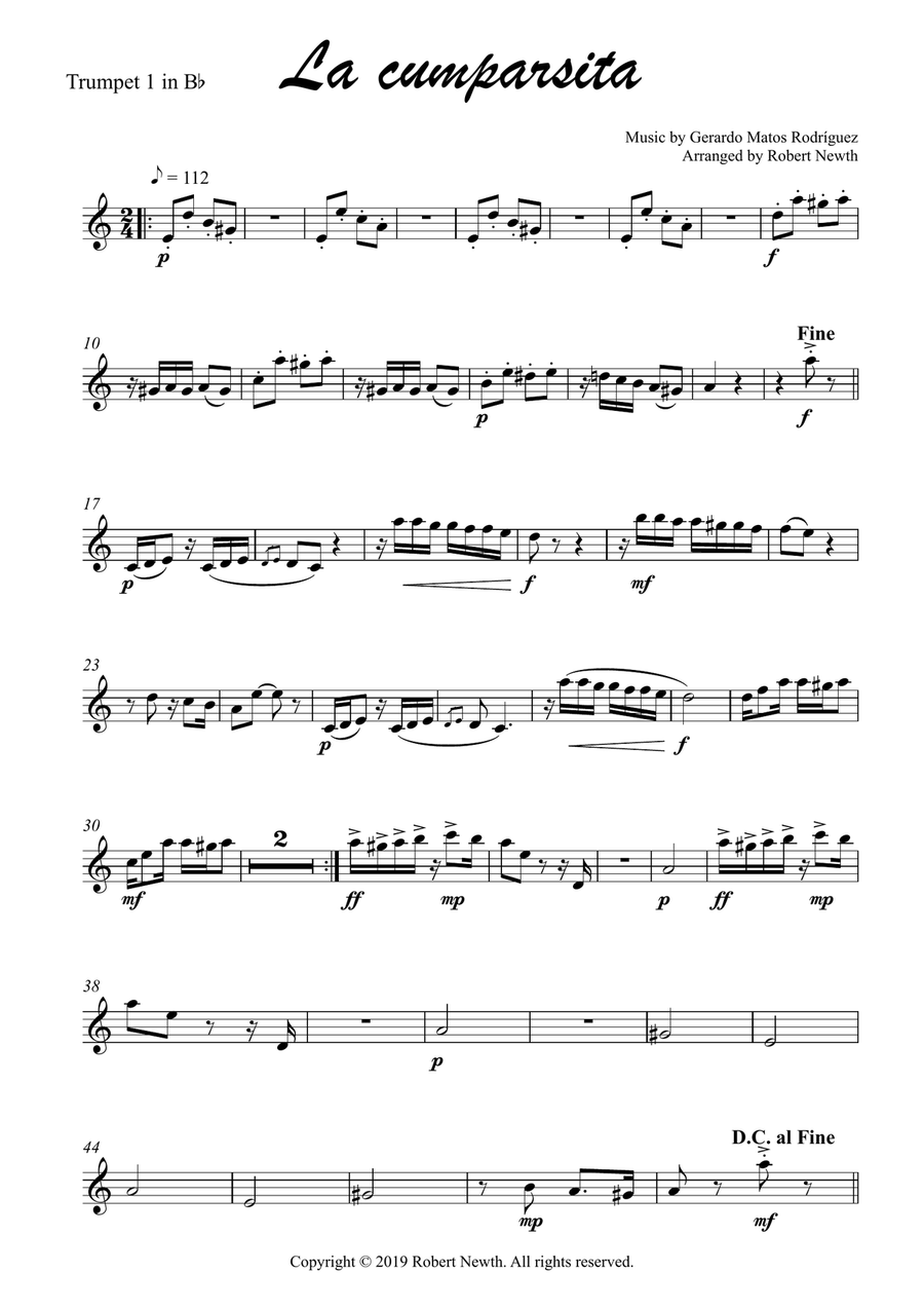 La cumparsita (for Brass Quintet) Brass Quintet scores gallery preview page 4