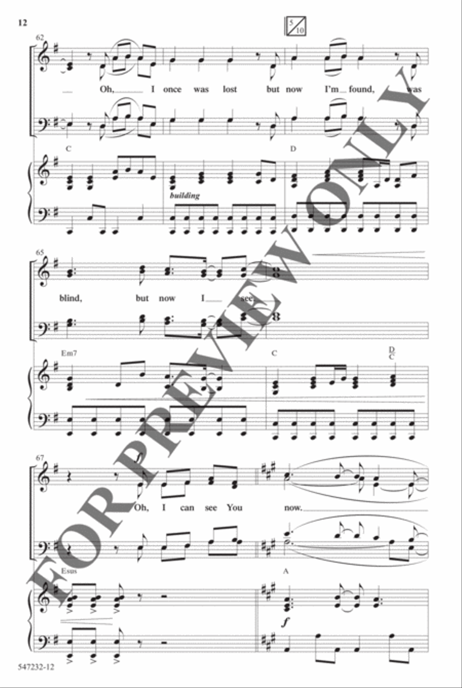 Broken Vessels (Amazing Grace) - Anthem 4-Part scores gallery preview page 11