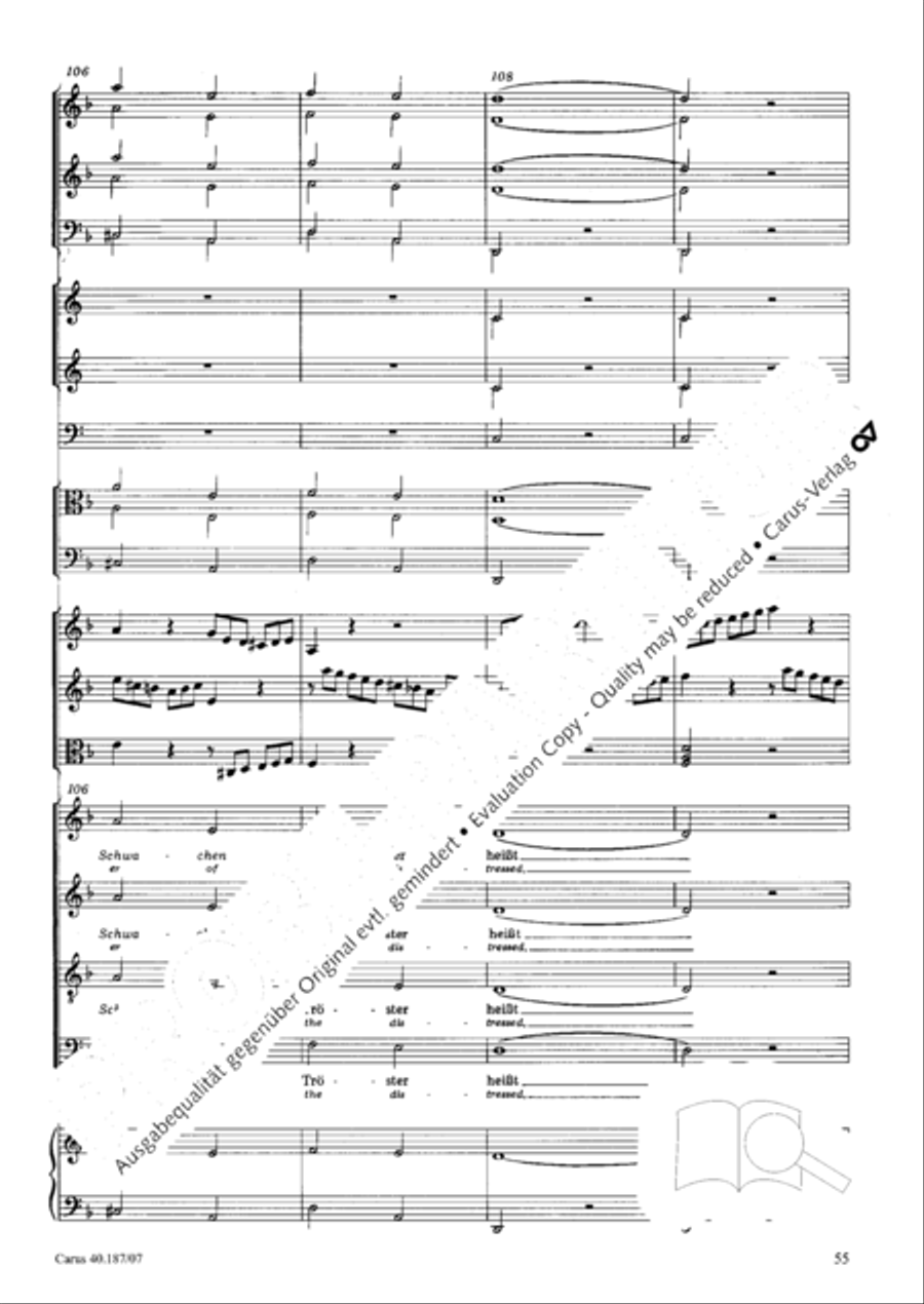 Verleih uns Frieden + Wir glauben all an einen Gott Orchestra scores gallery preview page 56