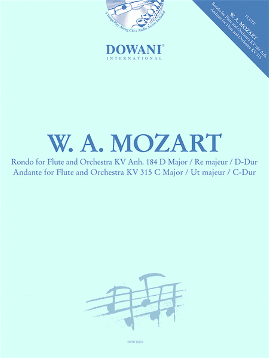Rondo KV Anh. 184, Andante KV 315 Flute Solo scores gallery preview page 1
