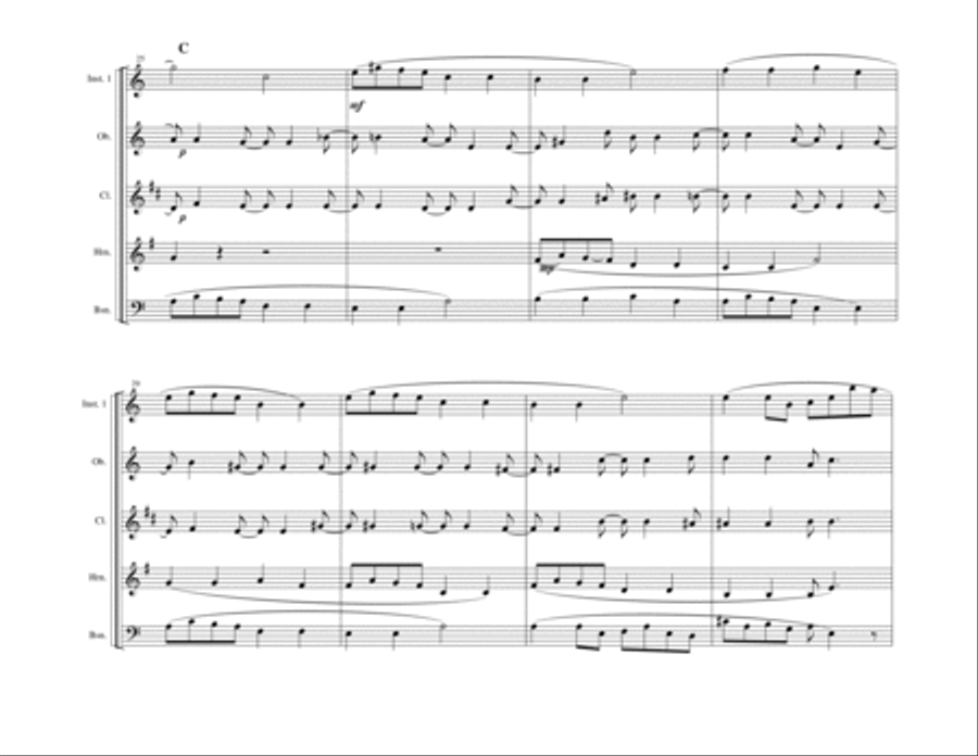 Arkansas Variations Arkansas Variations Woodwind Quintet scores gallery preview page 5
