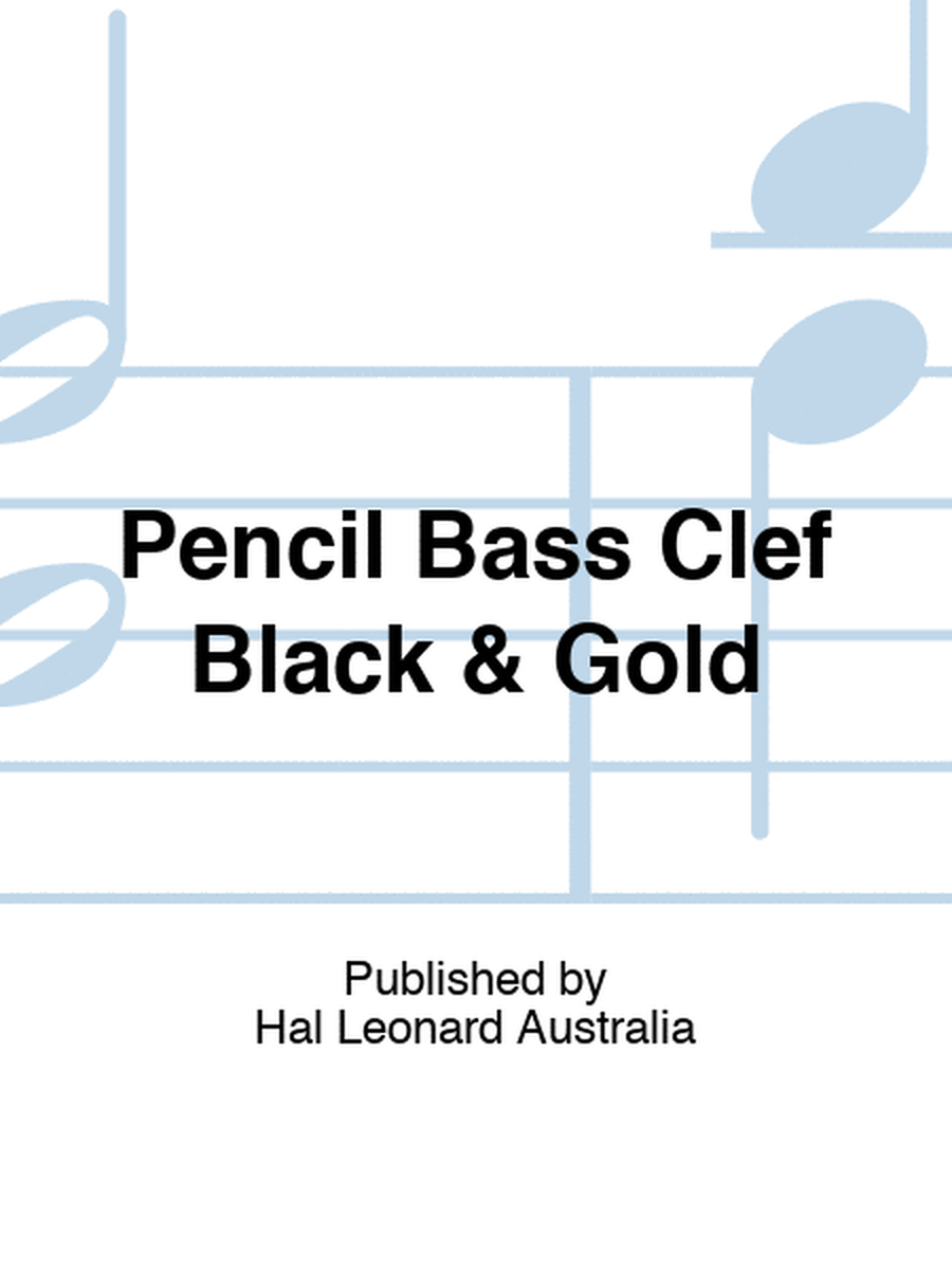 Pencil Bass Clef Black & Gold