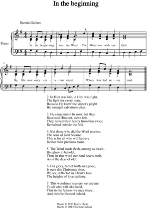 In the beginning. A brand new hymn!