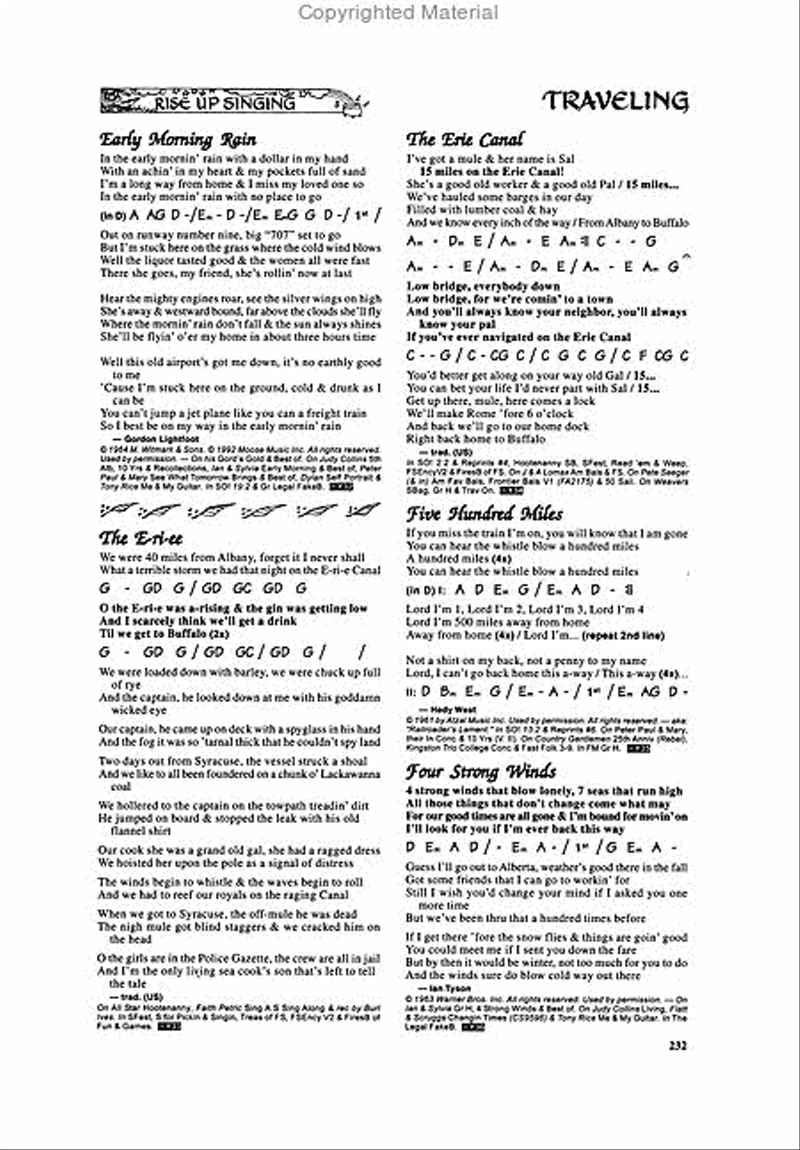 Rise Up Singing – The Group Singing Songbook Choir scores gallery preview page 8