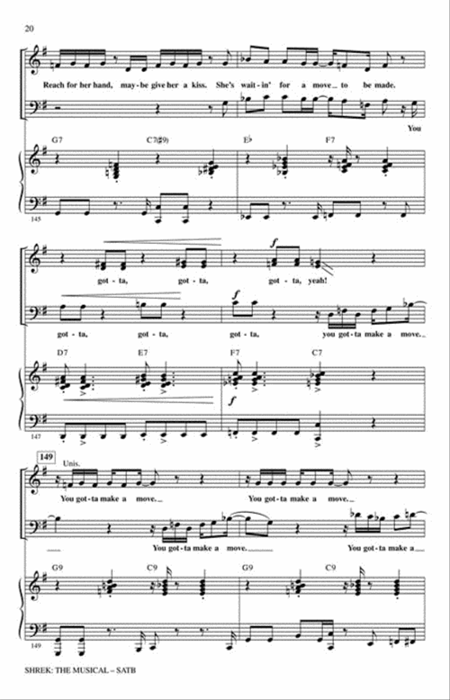 Shrek: The Musical (Choral Medley) Choir scores gallery preview page 4