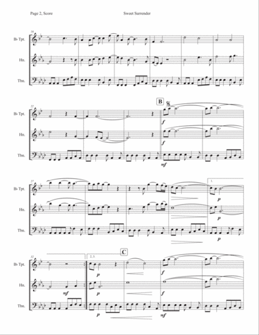 Sweet Surrender Horn scores gallery preview page 2