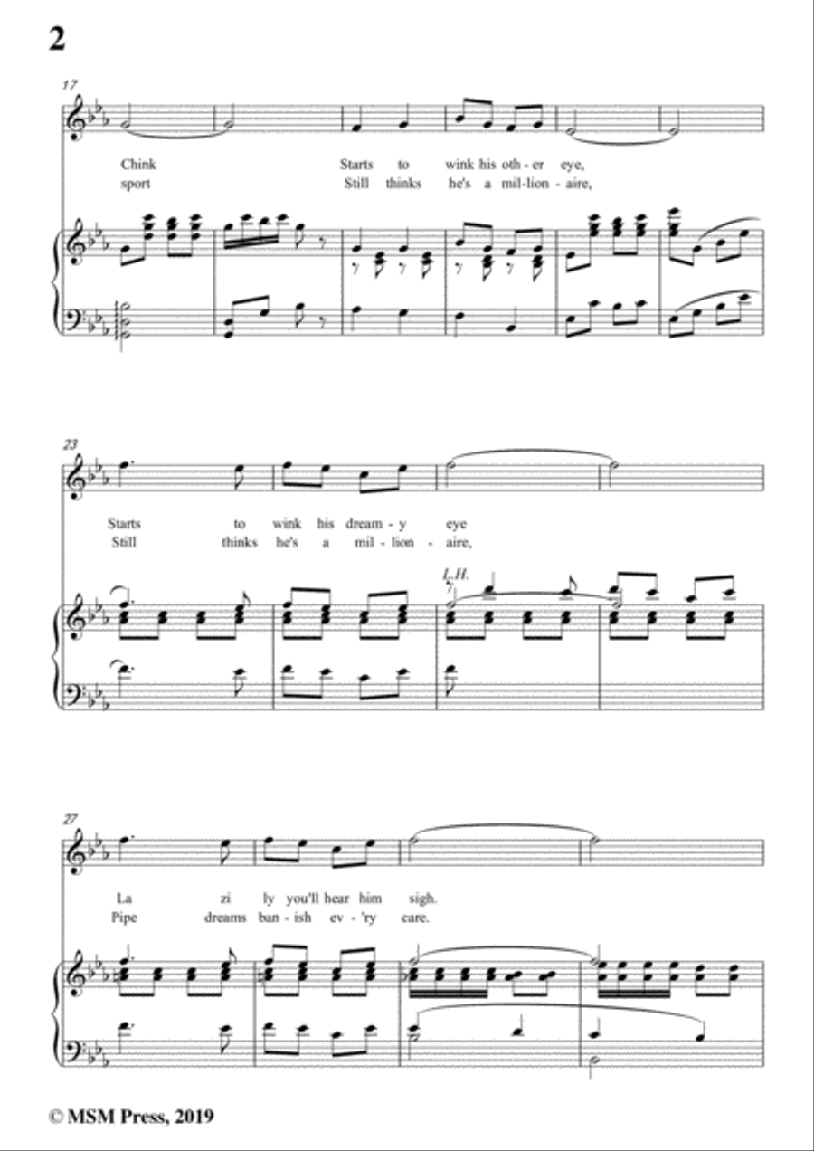 Jean Schwartz-Chinatown,My Chinatown,in E flat Major,for Voice and Piano Voice Solo scores gallery preview page 4