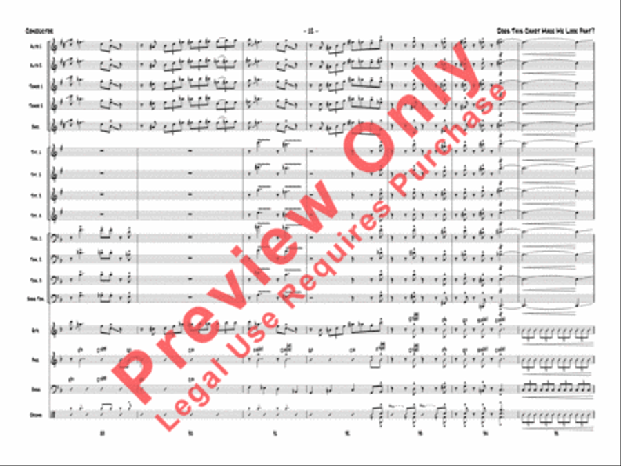 Does This Chart Make Me Look Phat? Jazz Ensemble scores gallery preview page 15
