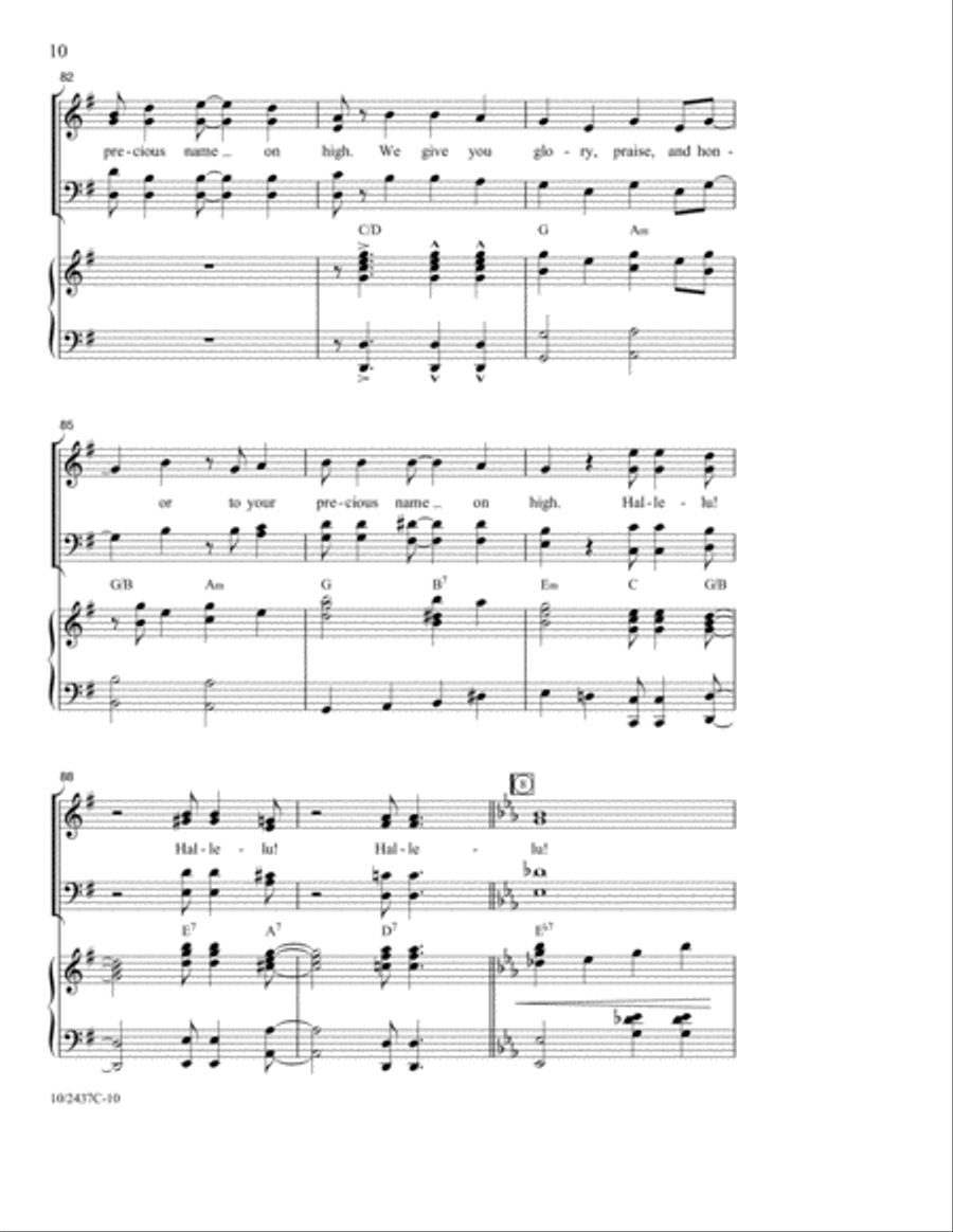 Glory, Praise and Honor Glory, Praise and Honor 4-Part scores gallery preview page 9