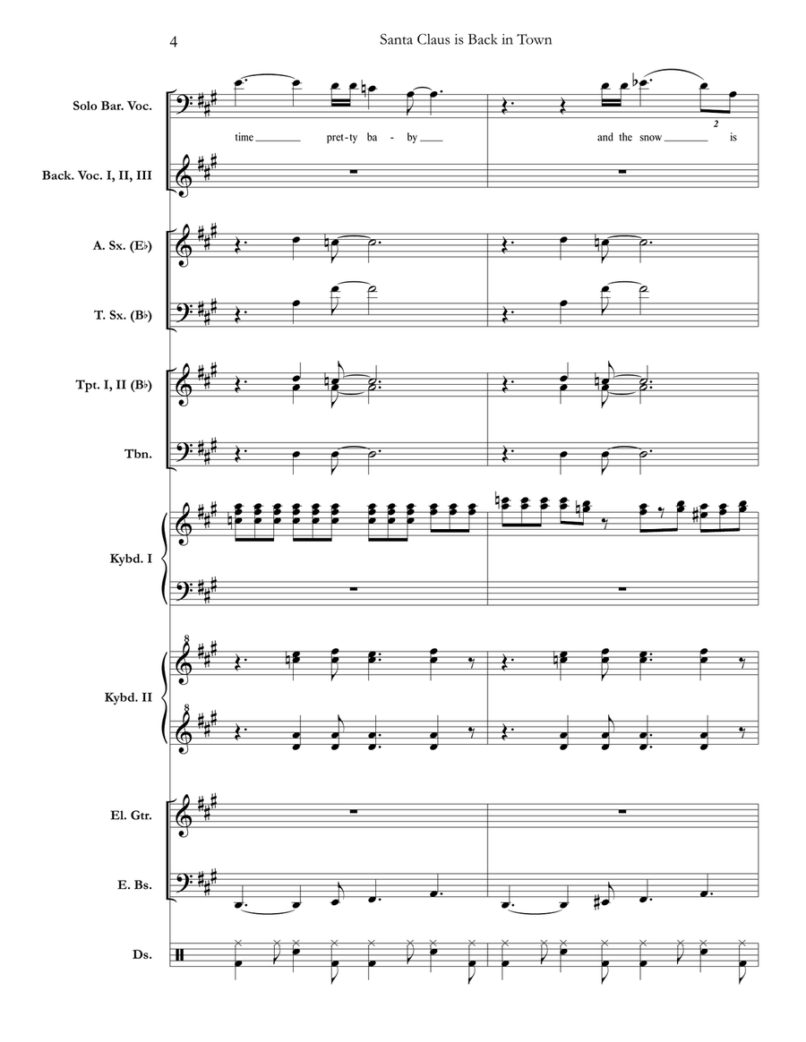 Santa Claus Is Back In Town Small Ensemble scores gallery preview page 4