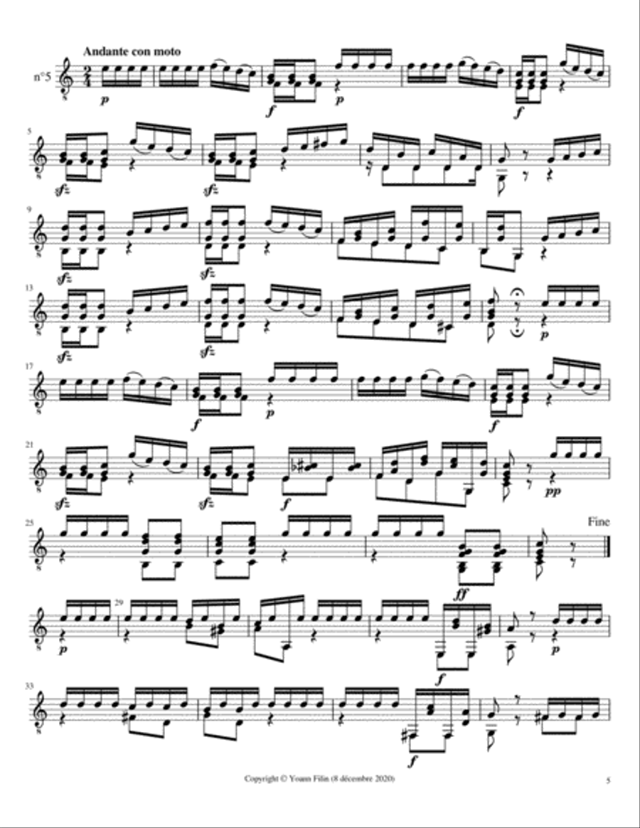 Carulli, Ferdinando - 24 Petites Bagatelles pour la guitare Op.130 (1 à 12) Acoustic Guitar scores gallery preview page 6
