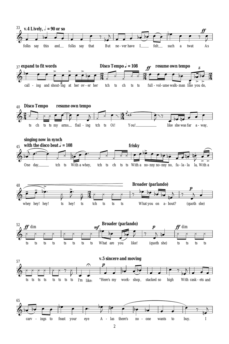 Heynonnynonny Smallprint (for baritone voice) Piano, Vocal scores gallery preview page 2