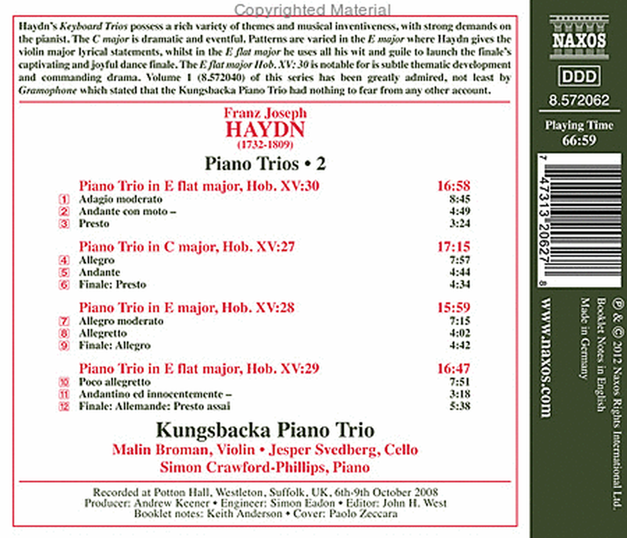 Volume 2: Piano Trios - Nos. 27-30 image number null