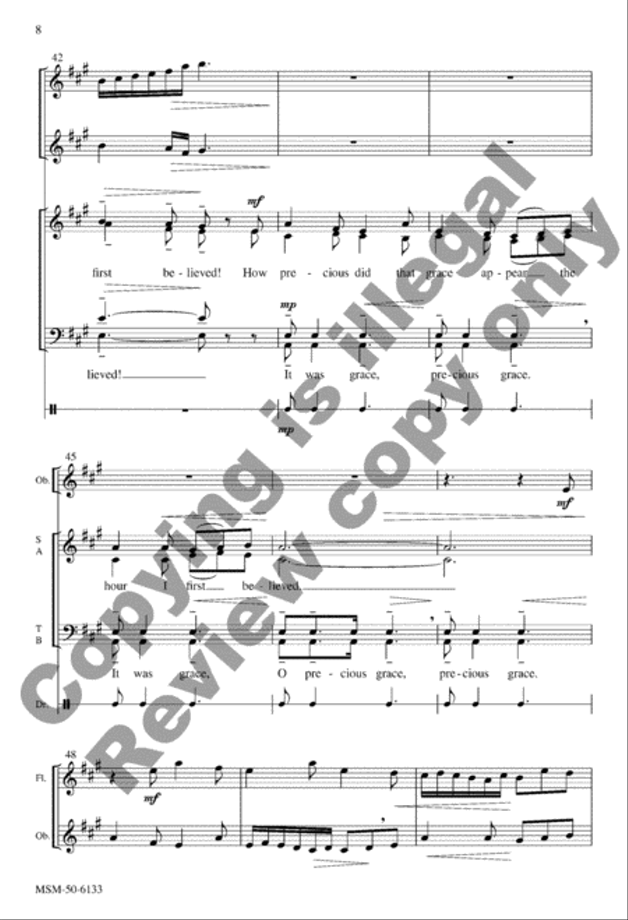 Amazing Grace Amazing Grace 4-Part scores gallery preview page 7