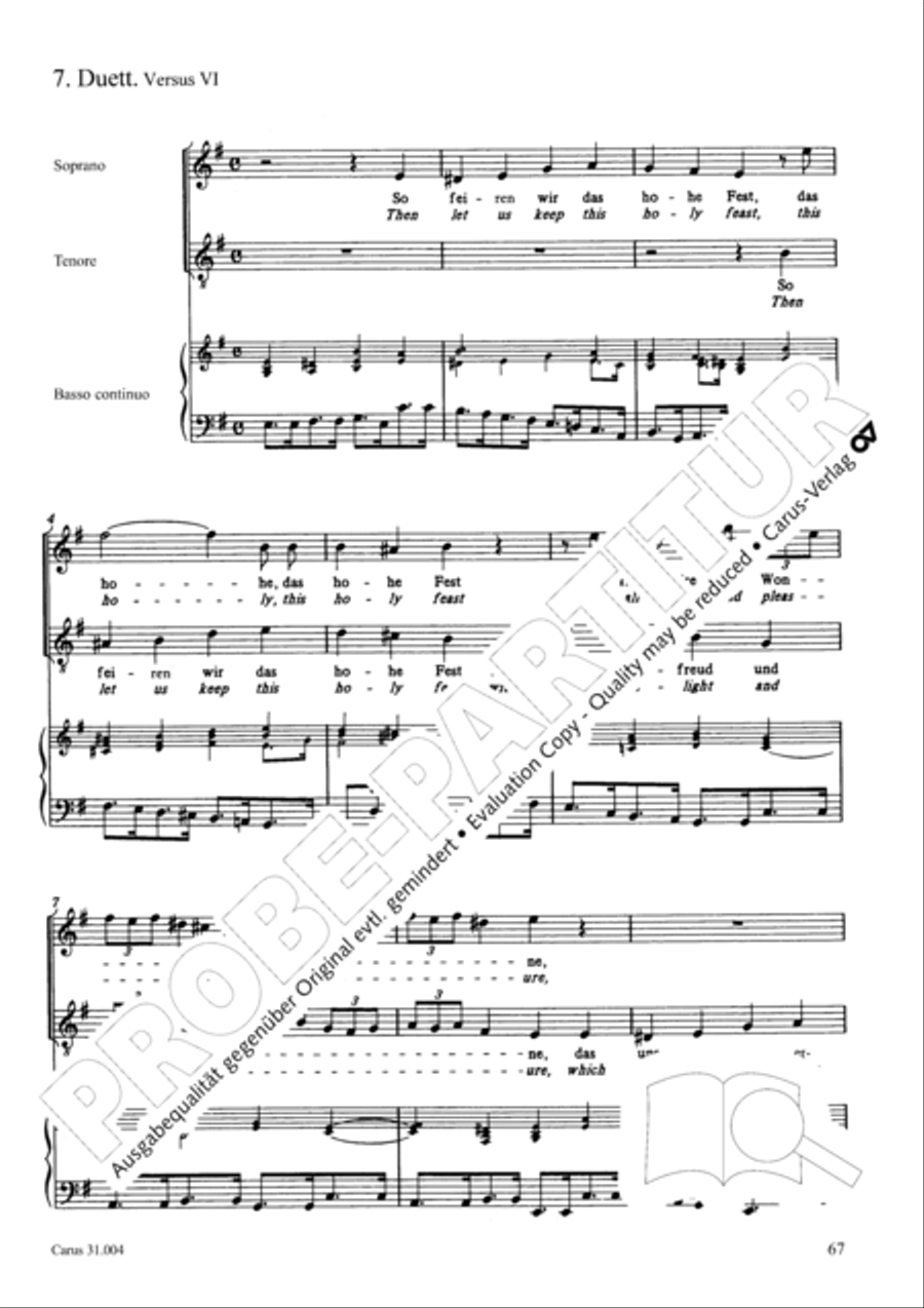 Christ lay in death's cold prison (Christ lag in Todesbanden) 4-Part scores gallery preview page 68