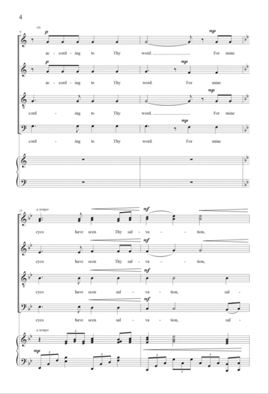 The Song of Simeon The Song of Simeon Divisi scores gallery preview page 4