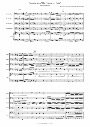 Miniature Overture (Fantasia from Nutcracker) for Double Bass Quartet