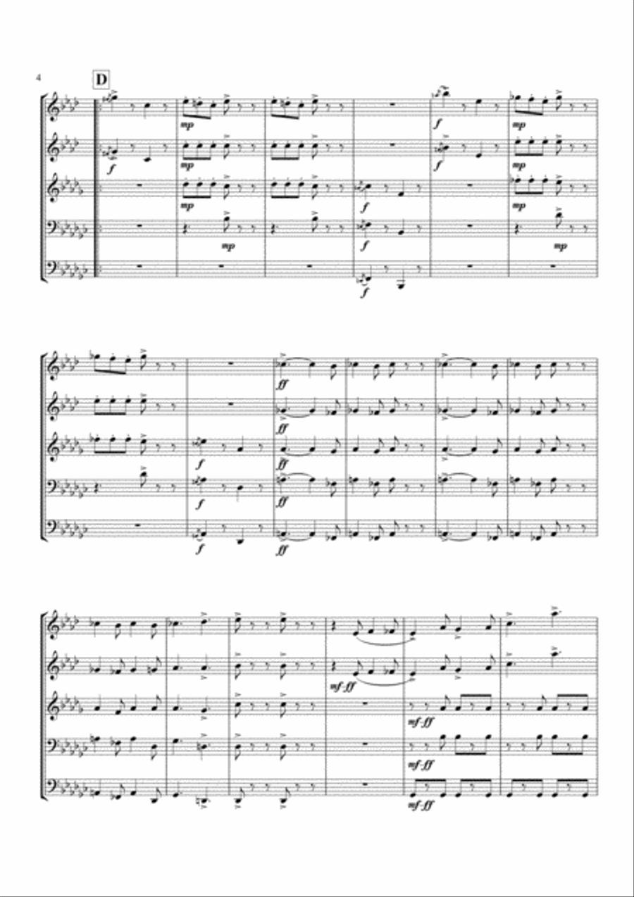 King Cotton Brass Quintet scores gallery preview page 4