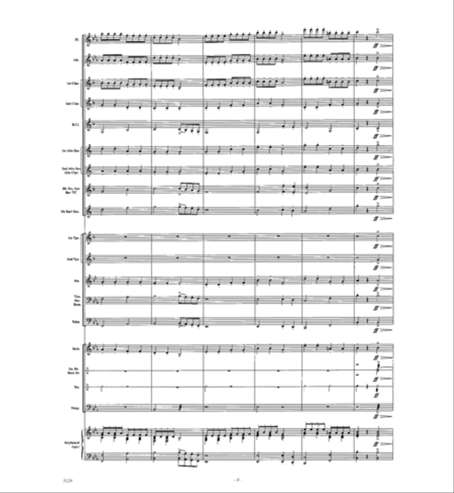 Surprise Symphony, 2nd movement Concert Band scores gallery preview page 7