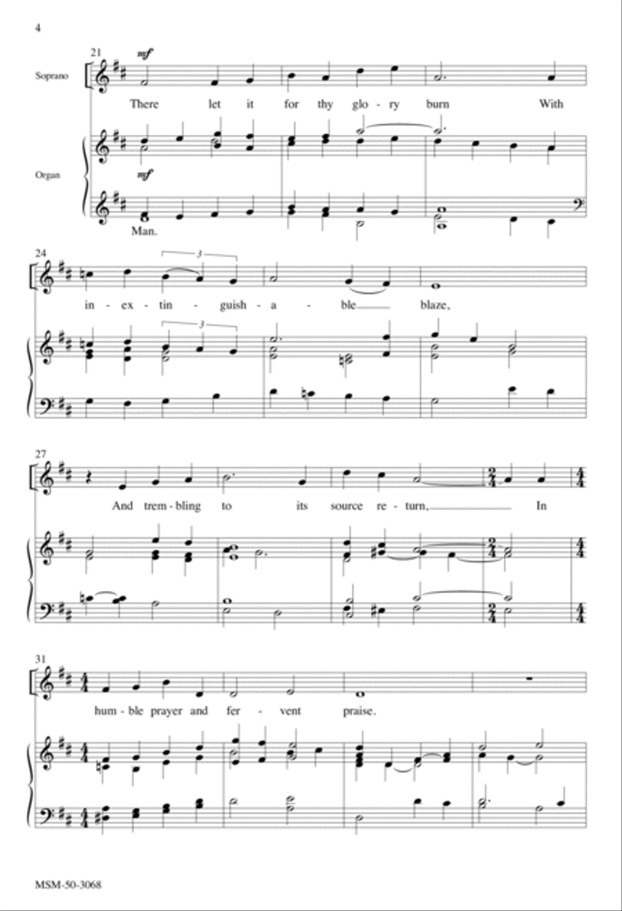 O Thou Who Camest from Above 4-Part scores gallery preview page 4