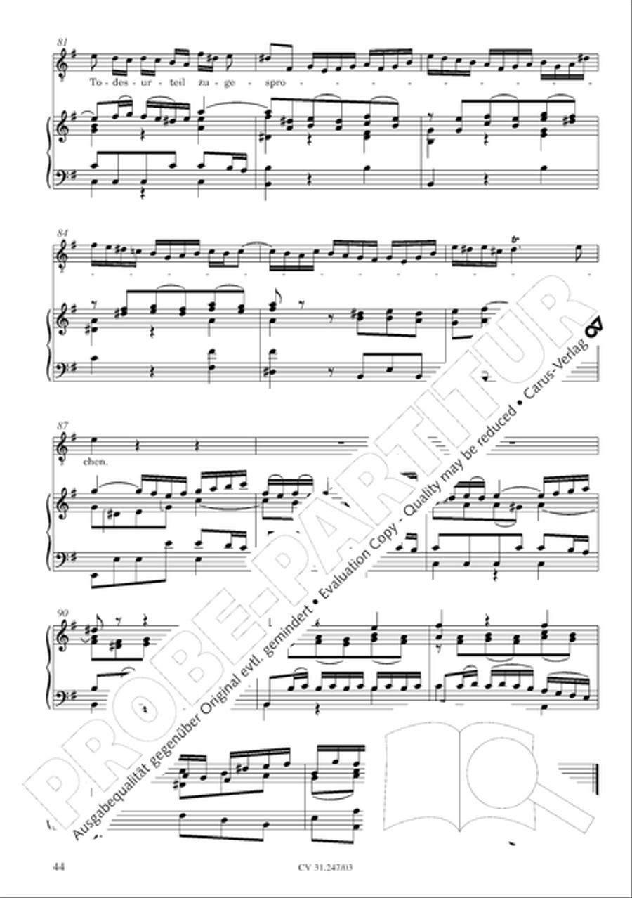 St. Mark Passion (Markus-Passion) 4-Part scores gallery preview page 45