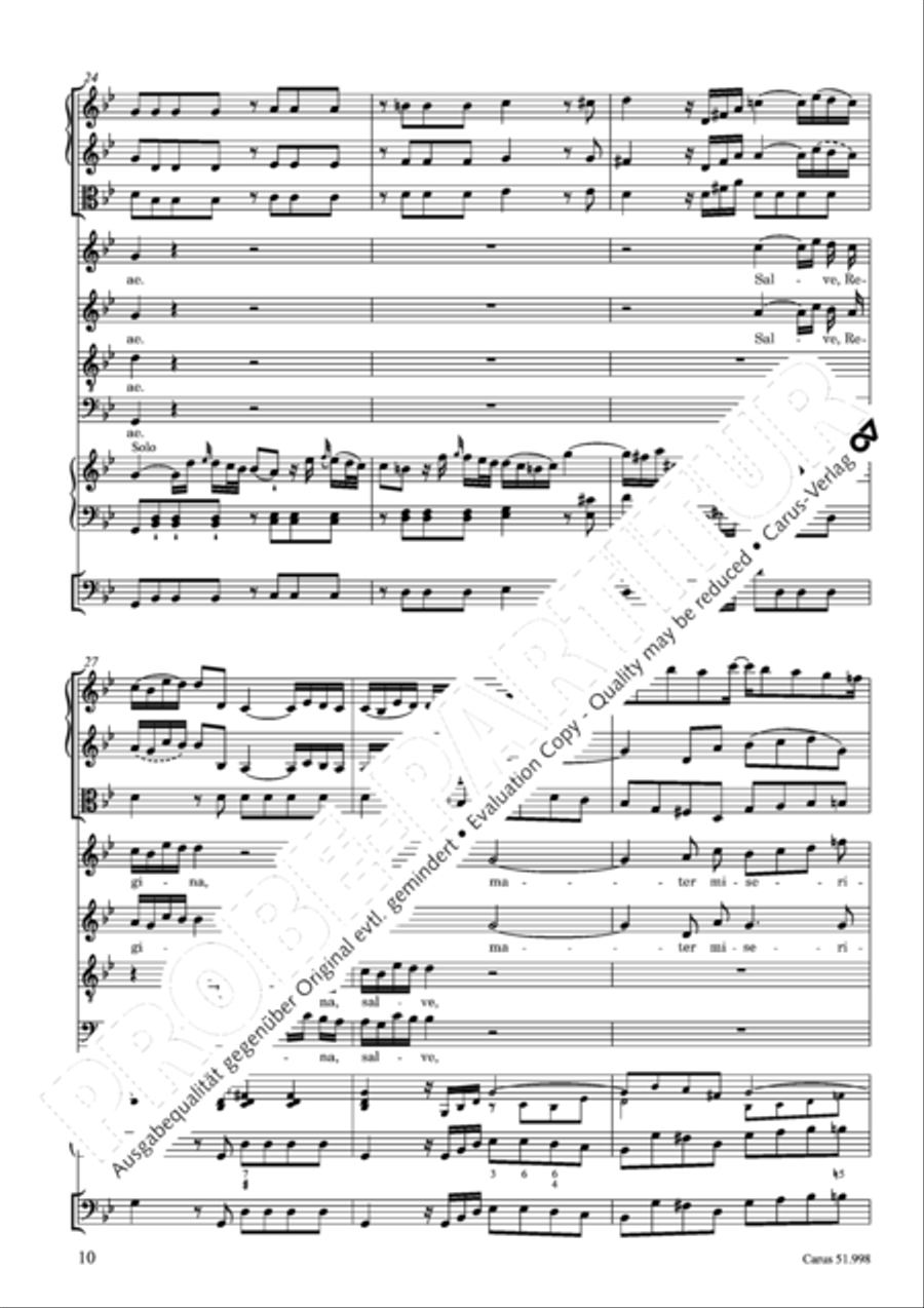 Salve Regina in g Salve Regina in g 4-Part scores gallery preview page 11