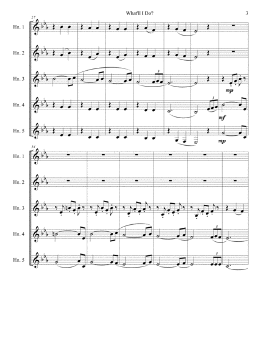 What'll I Do? Brass Ensemble scores gallery preview page 4