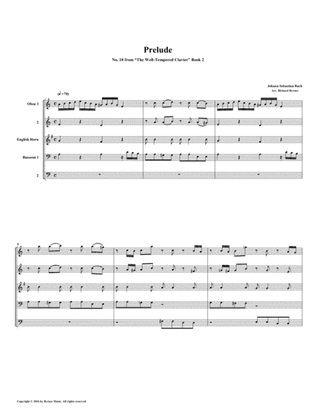 Prelude 18 from Well-Tempered Clavier, Book 2 (Double Reed Quintet)