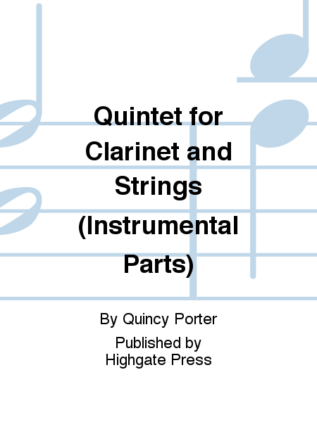 Quintet for Clarinet and Strings (Parts)