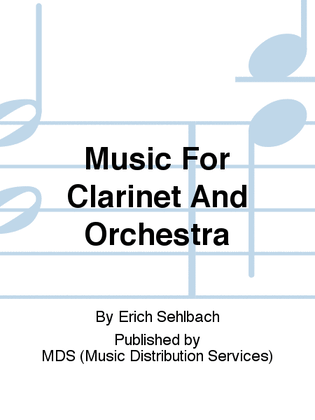 Book cover for Music for Clarinet and Orchestra