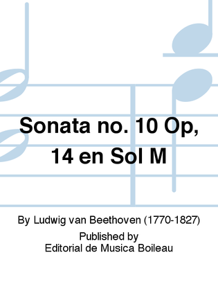 Book cover for Sonata no. 10 Op, 14 en Sol M