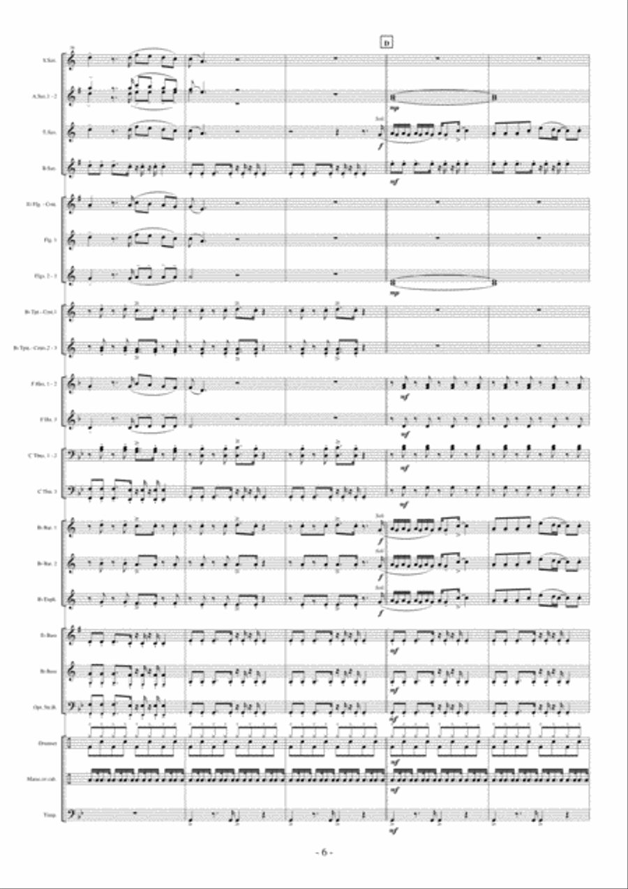 Verdammt Ich Lieb' Dich Fanfare Band scores gallery preview page 7