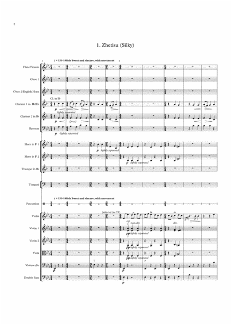 Chamber Symphony: Sketches from Kazakhstan, op. 24 Chamber Orchestra scores gallery preview page 2
