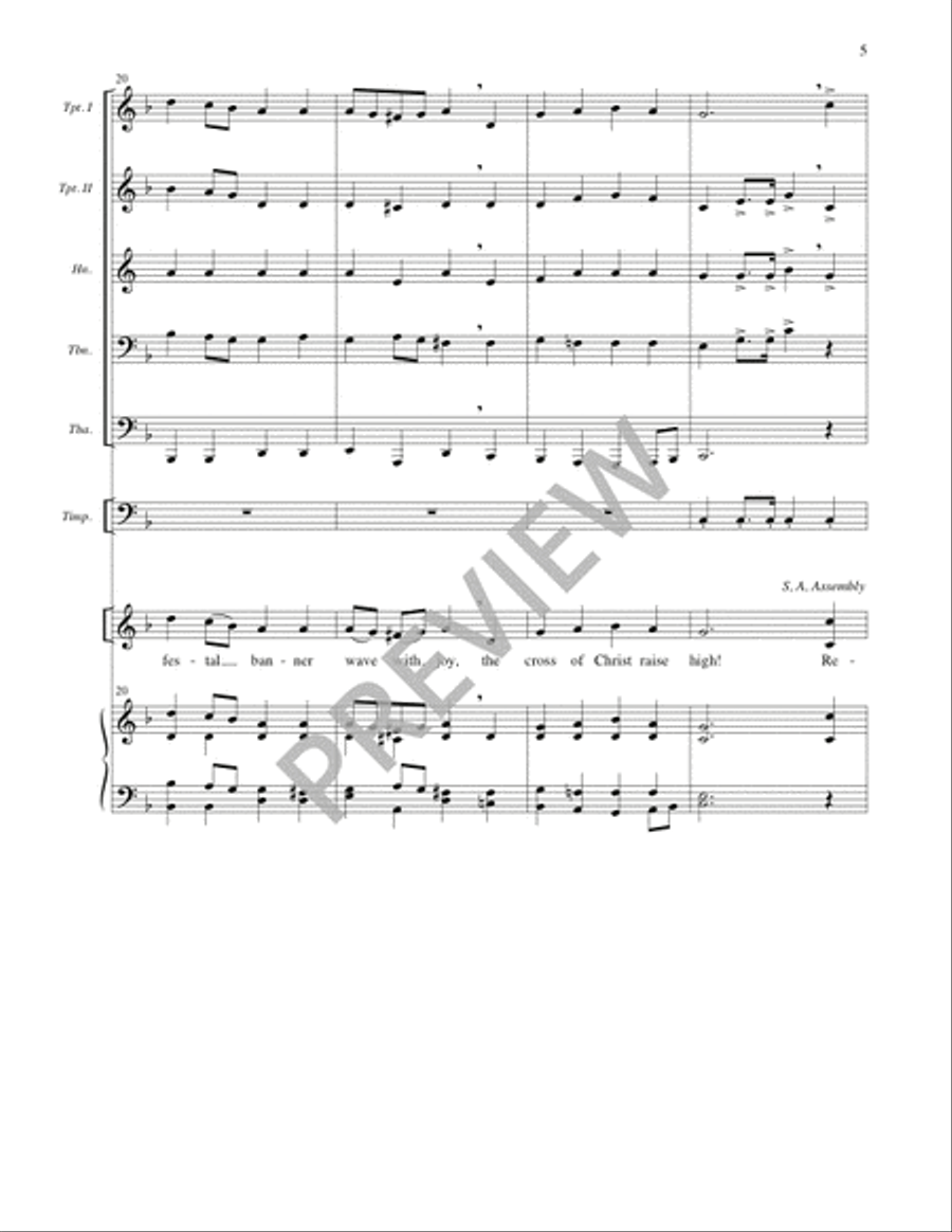 Rejoice, You Pure In Heart - Full Score and Parts 4-Part scores gallery preview page 6