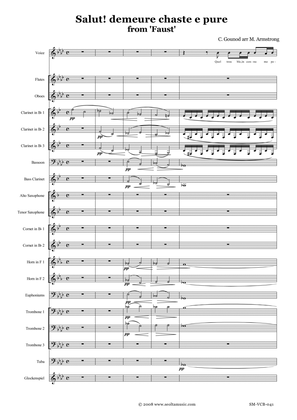 Salut! demeure chaste e pure (Gounod-Faust) for solo voice and concert band