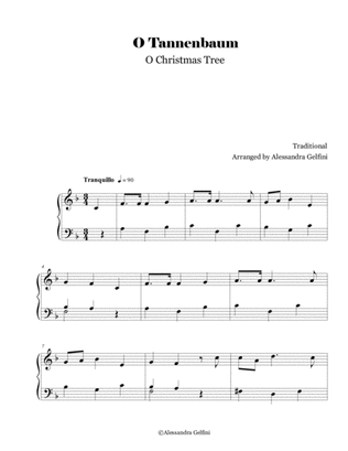 O Tannenbaum (O Christmas Tree) - Easy piano solo