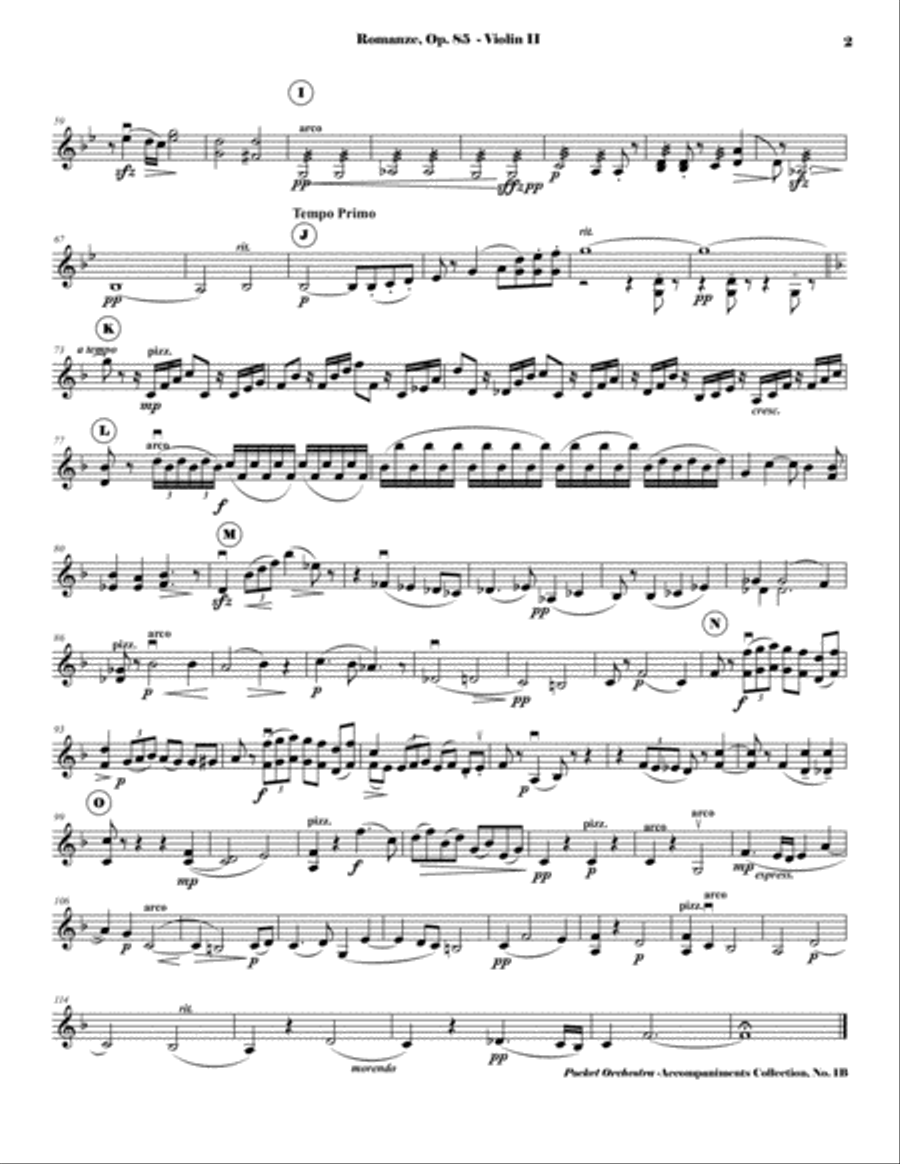 Bruch - Romanze for Viola and Orchestra, Op. 85 (Accompaniment Reduction for String Quartet, PARTS) String Quartet scores gallery preview page 5