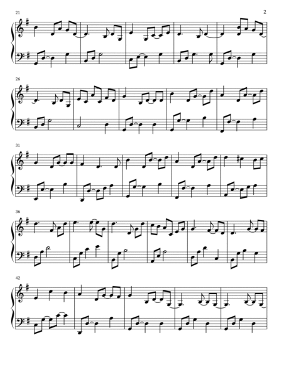Blow the Wind Southerly Blow the Wind Southerly Piano Solo scores gallery preview page 2