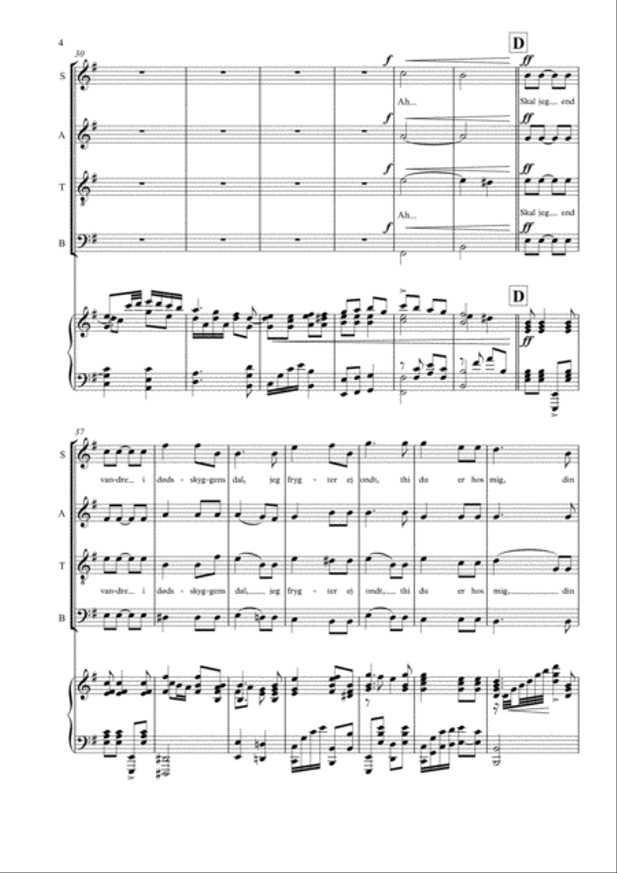 Herren er min hyrde (SATB+klaver) 4-Part scores gallery preview page 4