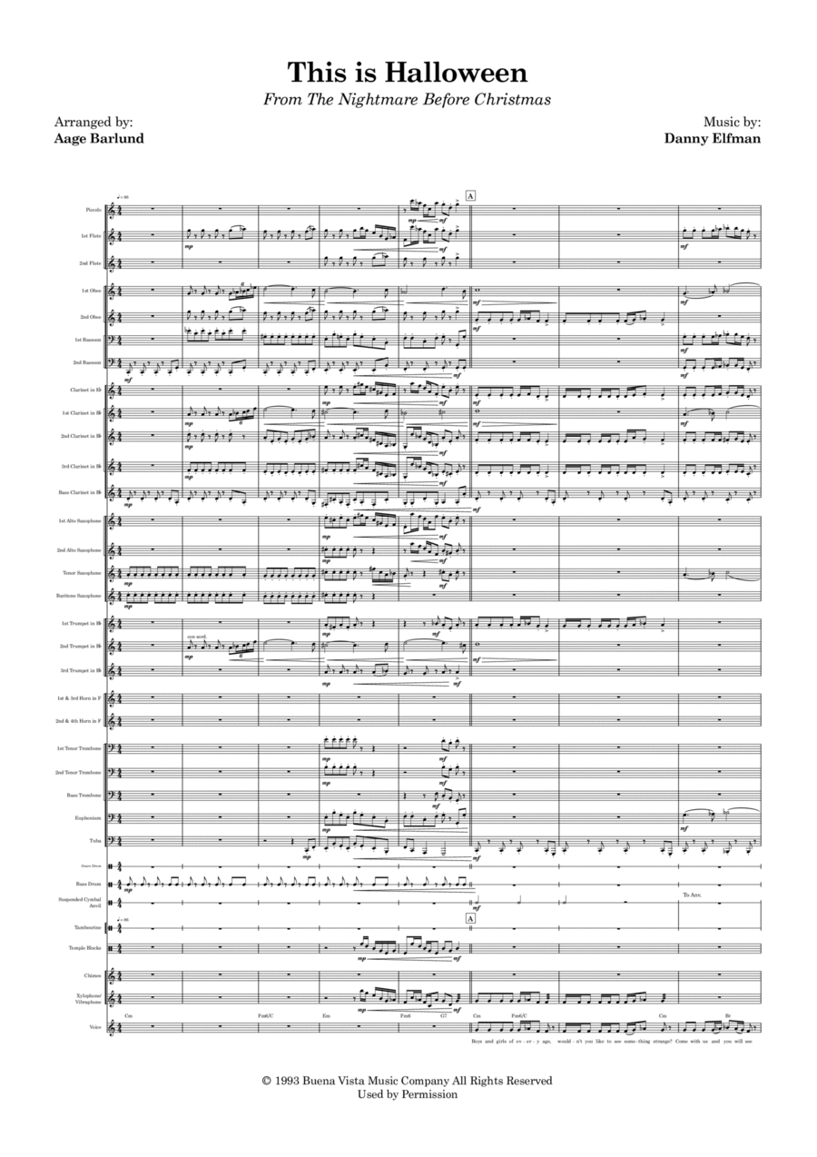 This Is Halloween This Is Halloween Concert Band scores gallery preview page 1