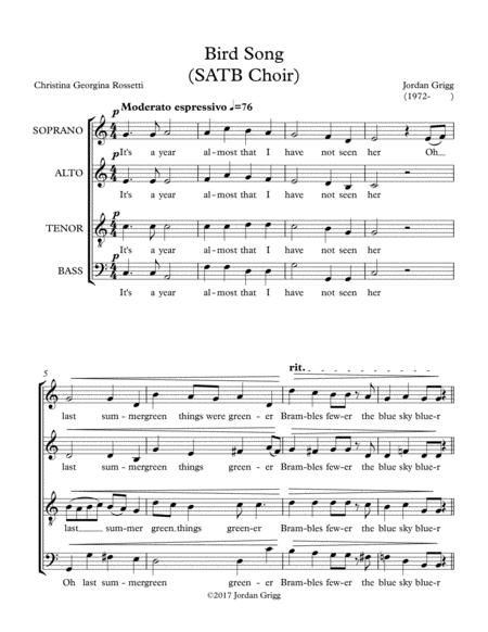 Bird Song (SATB Choir) image number null