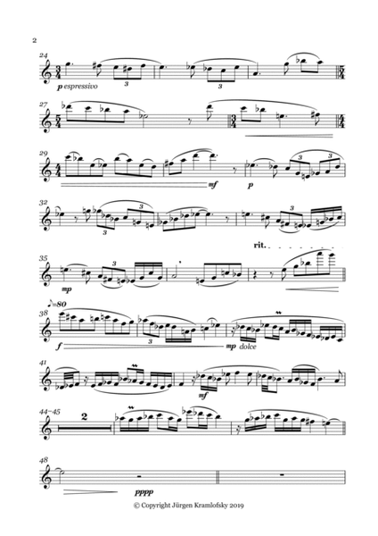 Concerto For Flute and Orchestra 2nd mov. - Reduction for Flute, Cello and Piano