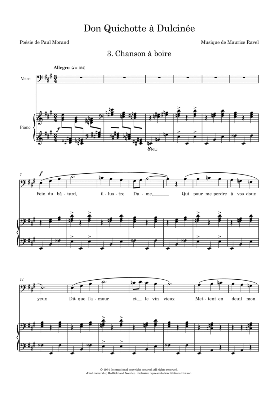Chanson Romanesque Voice scores gallery preview page 1