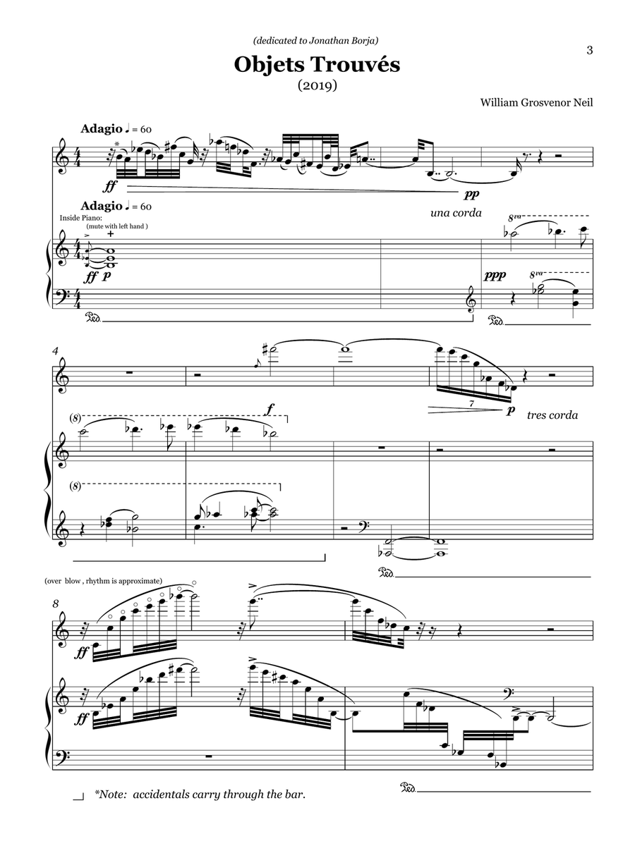 Objets Trouvés for flute and piano Woodwind Duet scores gallery preview page 4