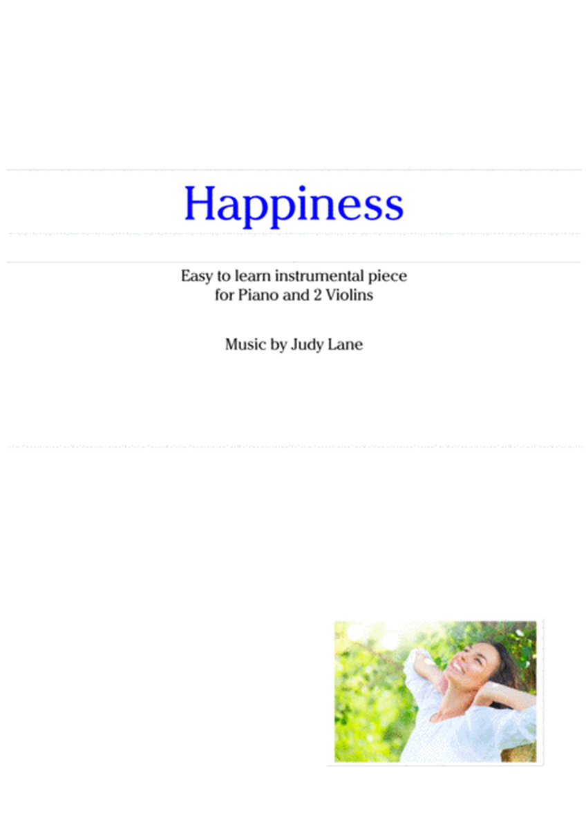 Happiness - An easy to learn instrumental piece for piano and 2 violins or flutes image number null