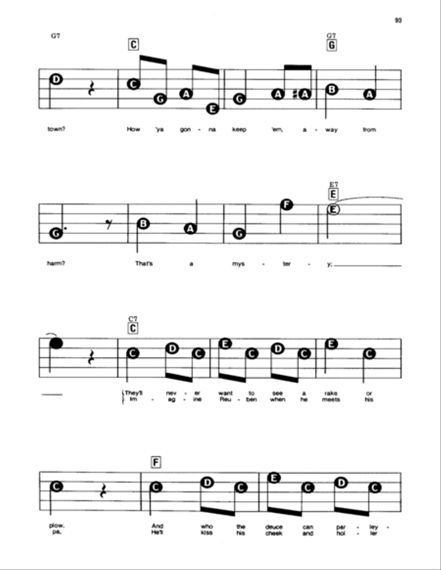 How 'Ya Gonna Keep 'em Down On The Farm? (After They've Seen Paree) Electronic Keyboard scores gallery preview page 2