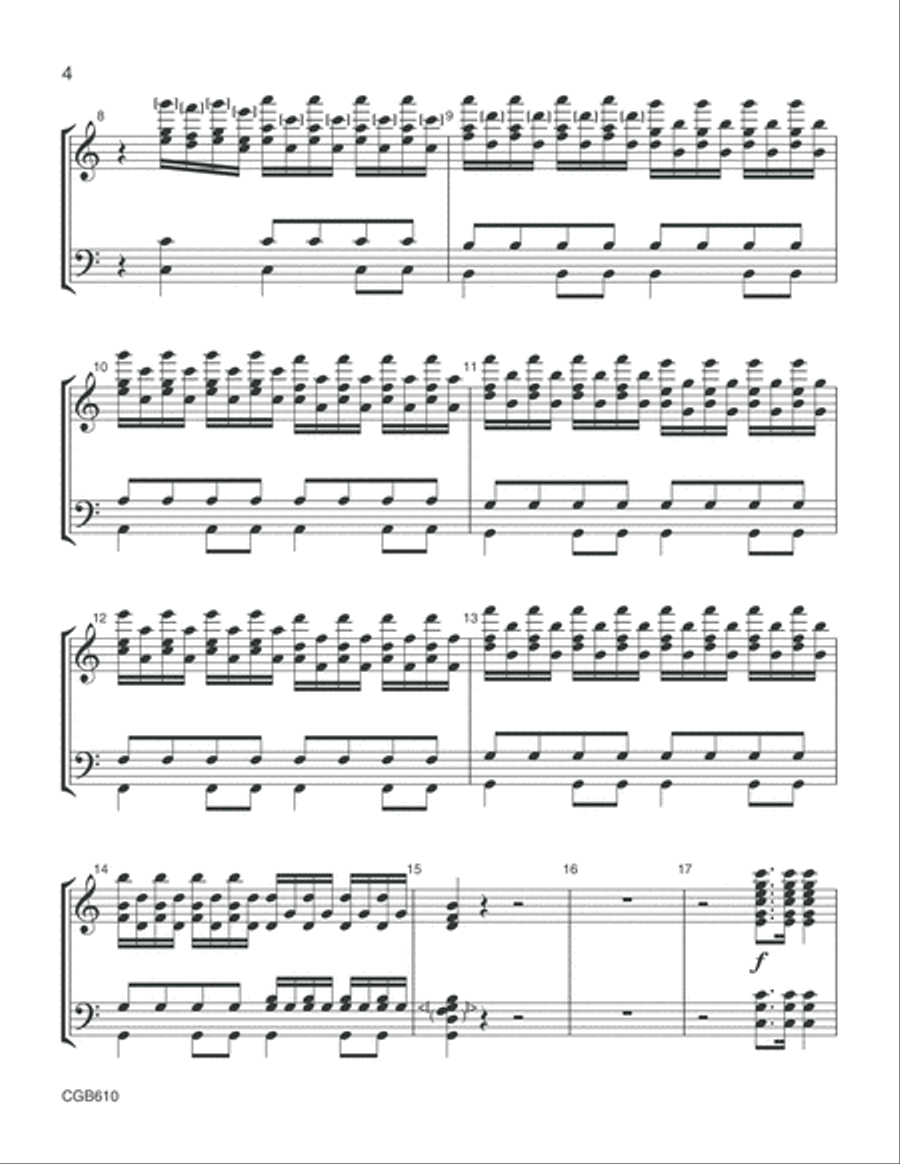 Gloria (Handbell Score) Handbell Choir scores gallery preview page 4