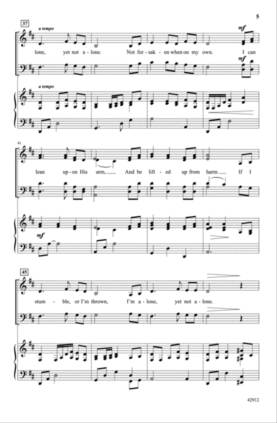 Alone Yet Not Alone (from the film Alone Yet Not Alone) 4-Part scores gallery preview page 4