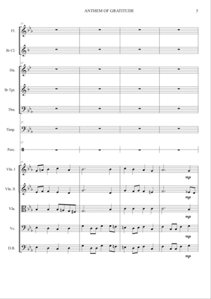 Anthem Of Gratitude Chamber Orchestra scores gallery preview page 5